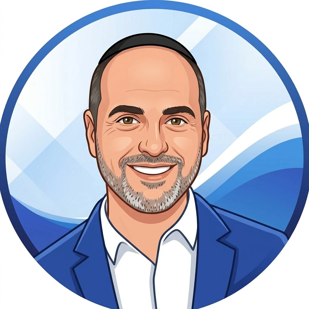 Illustrated portrait of Andrew Saka, Founder & CEO